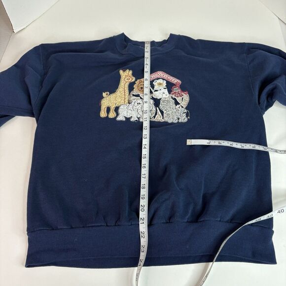 Vintage Noah’s Ark Crewneck Sweatshirt, Dark Blue, Womens XL, Gopher Sport, - Picture 6 of 8